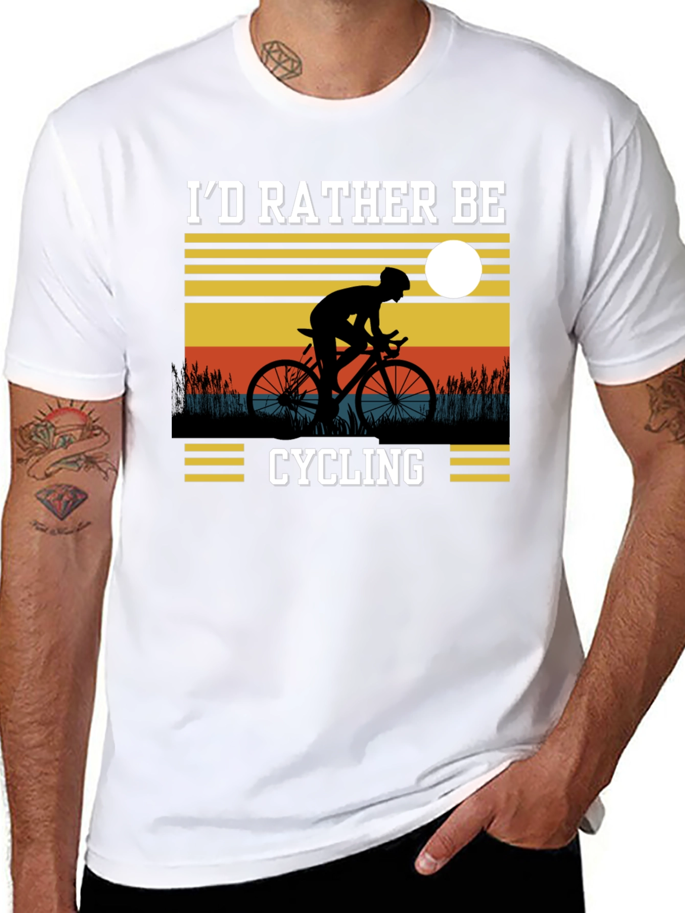 Cycling T-Shirt - Id Rather Be Cycling