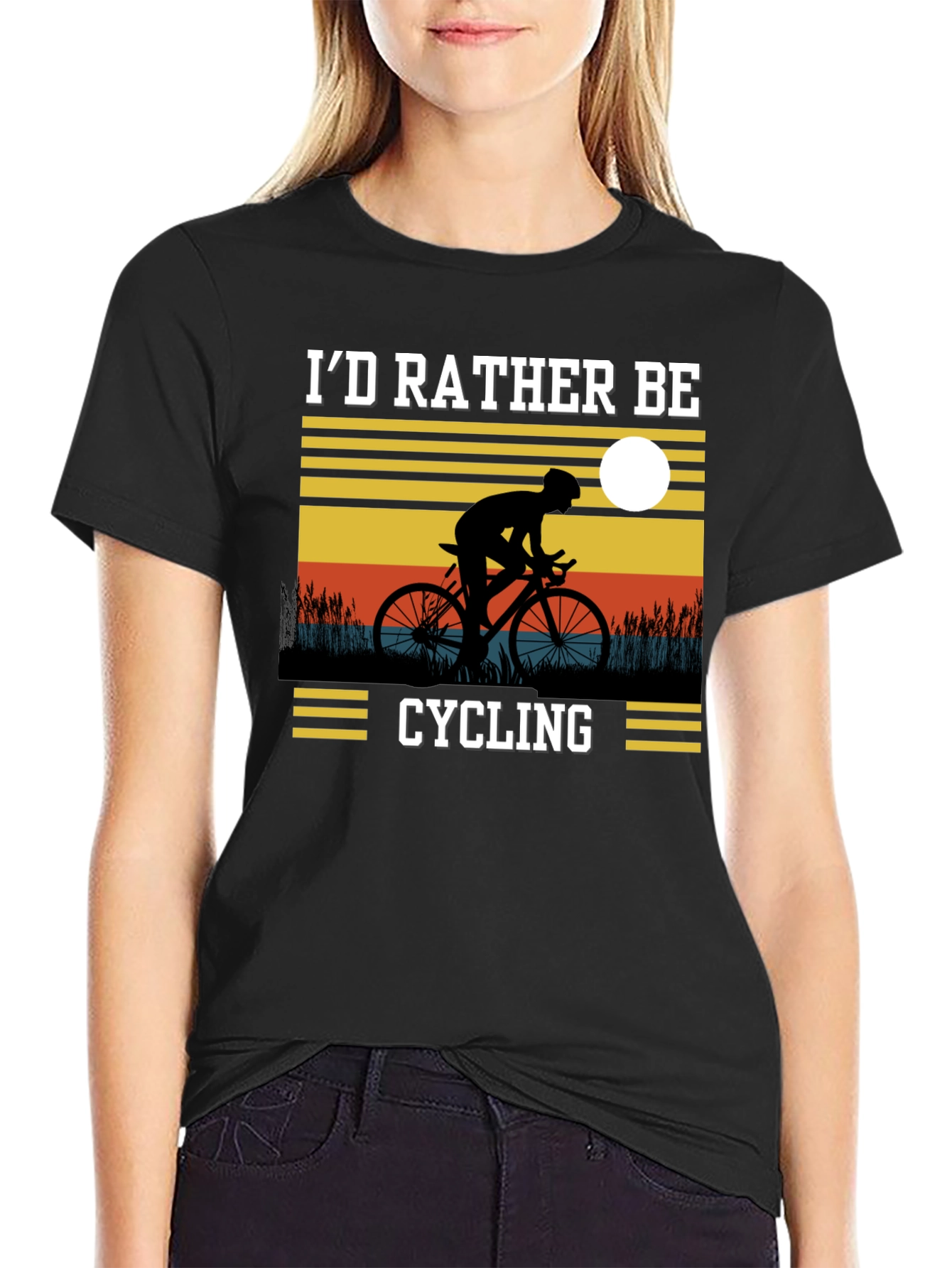Cycling T-Shirt - Id Rather Be Cycling