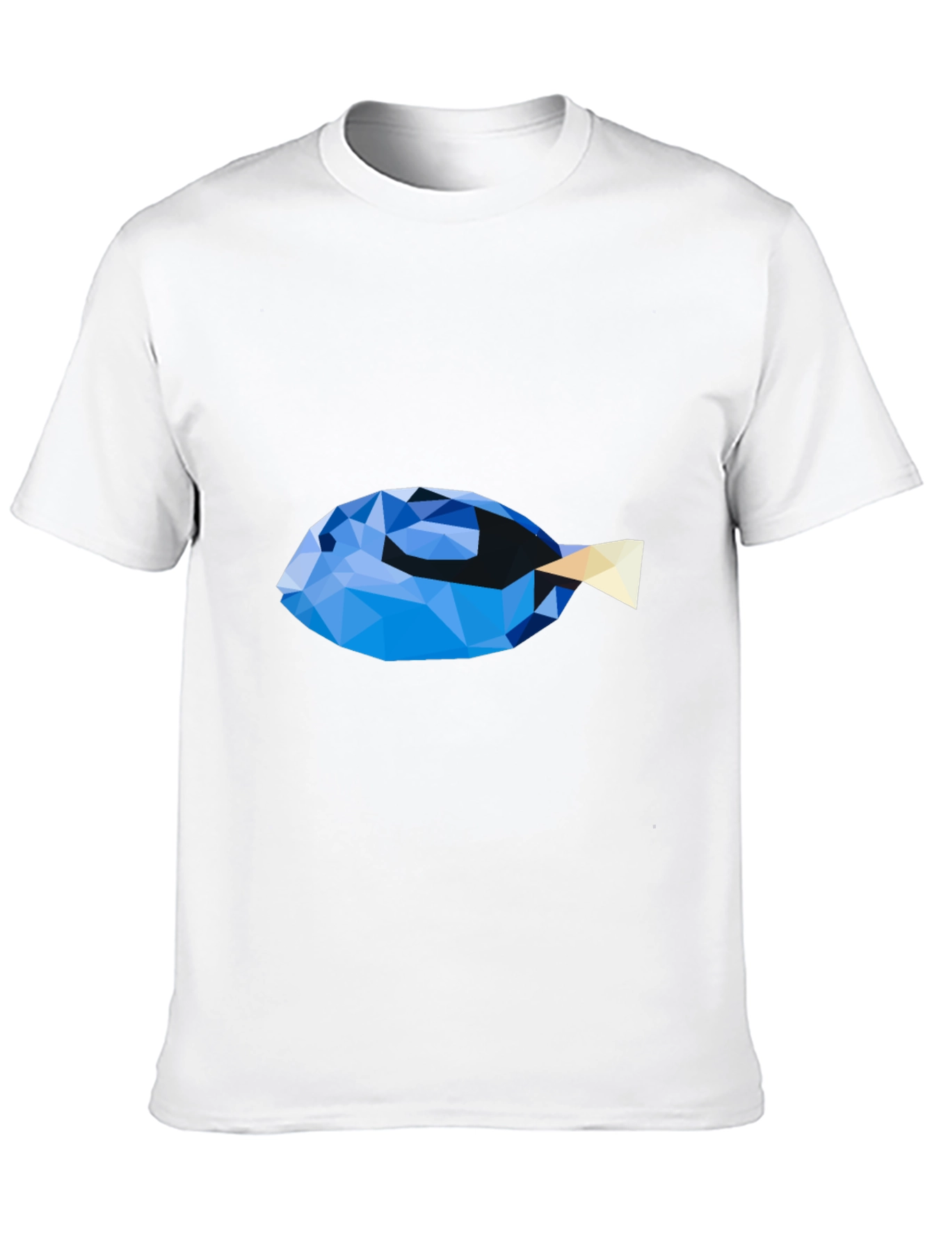 Geometric Blue Tang Fish Graphic T-Shirt