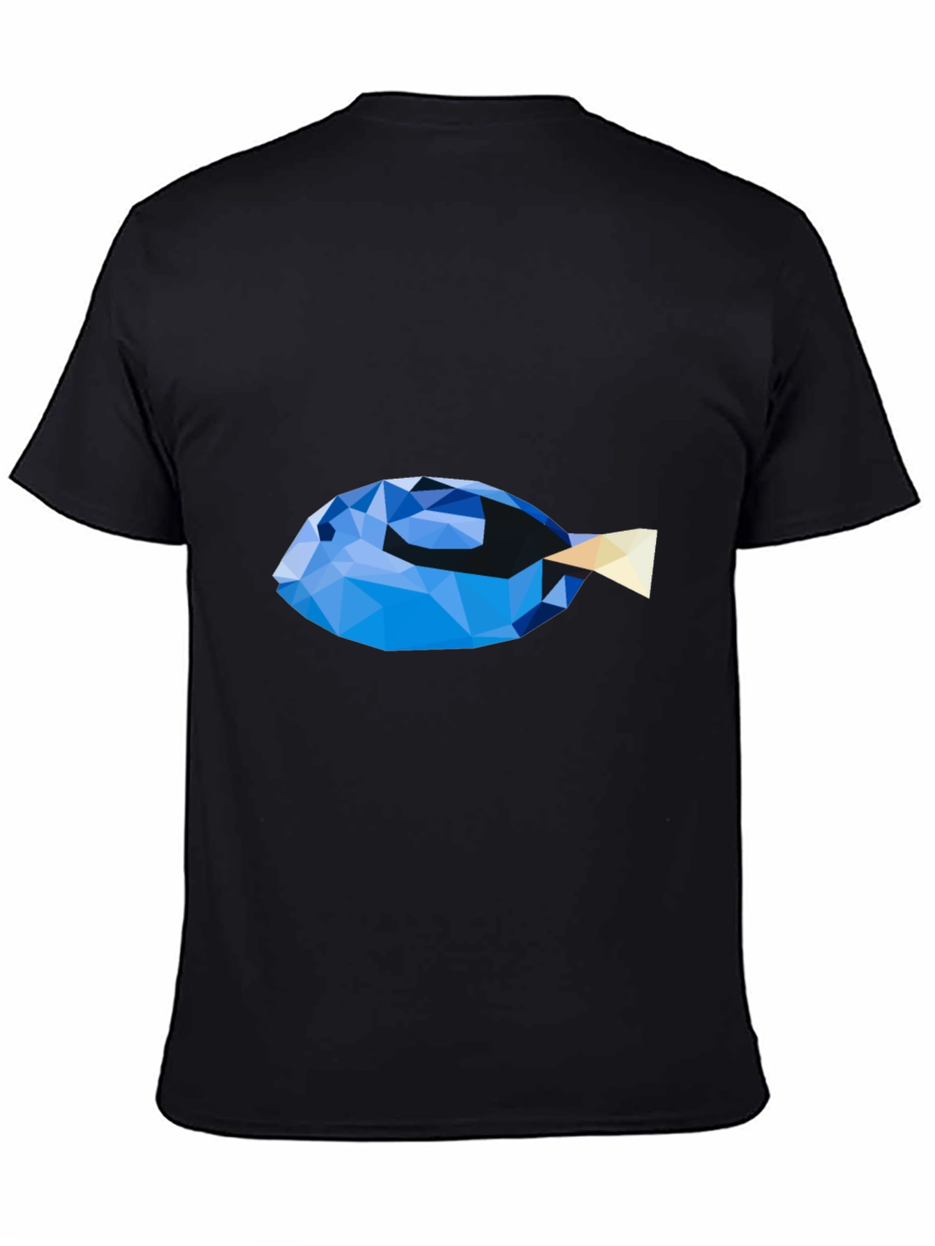 Geometric Blue Tang Fish Graphic T-Shirt