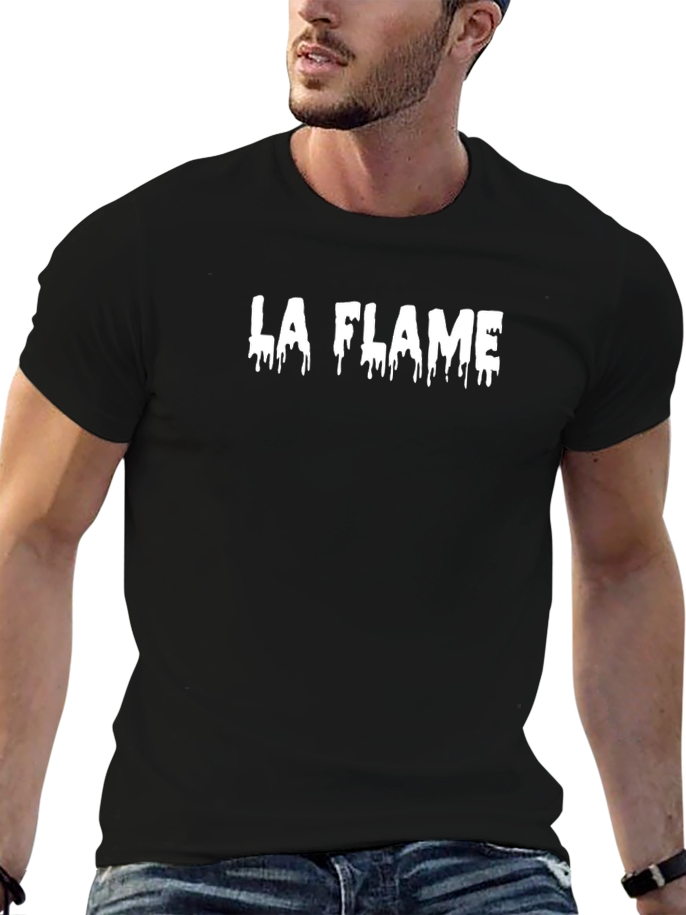 La Flame Drip Tee - Stylish Graphic Print