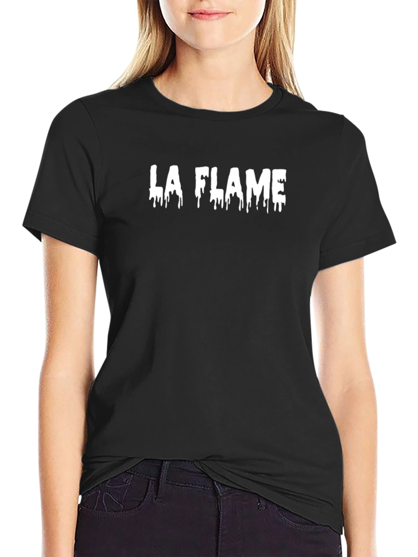 La Flame Drip Tee - Stylish Graphic Print