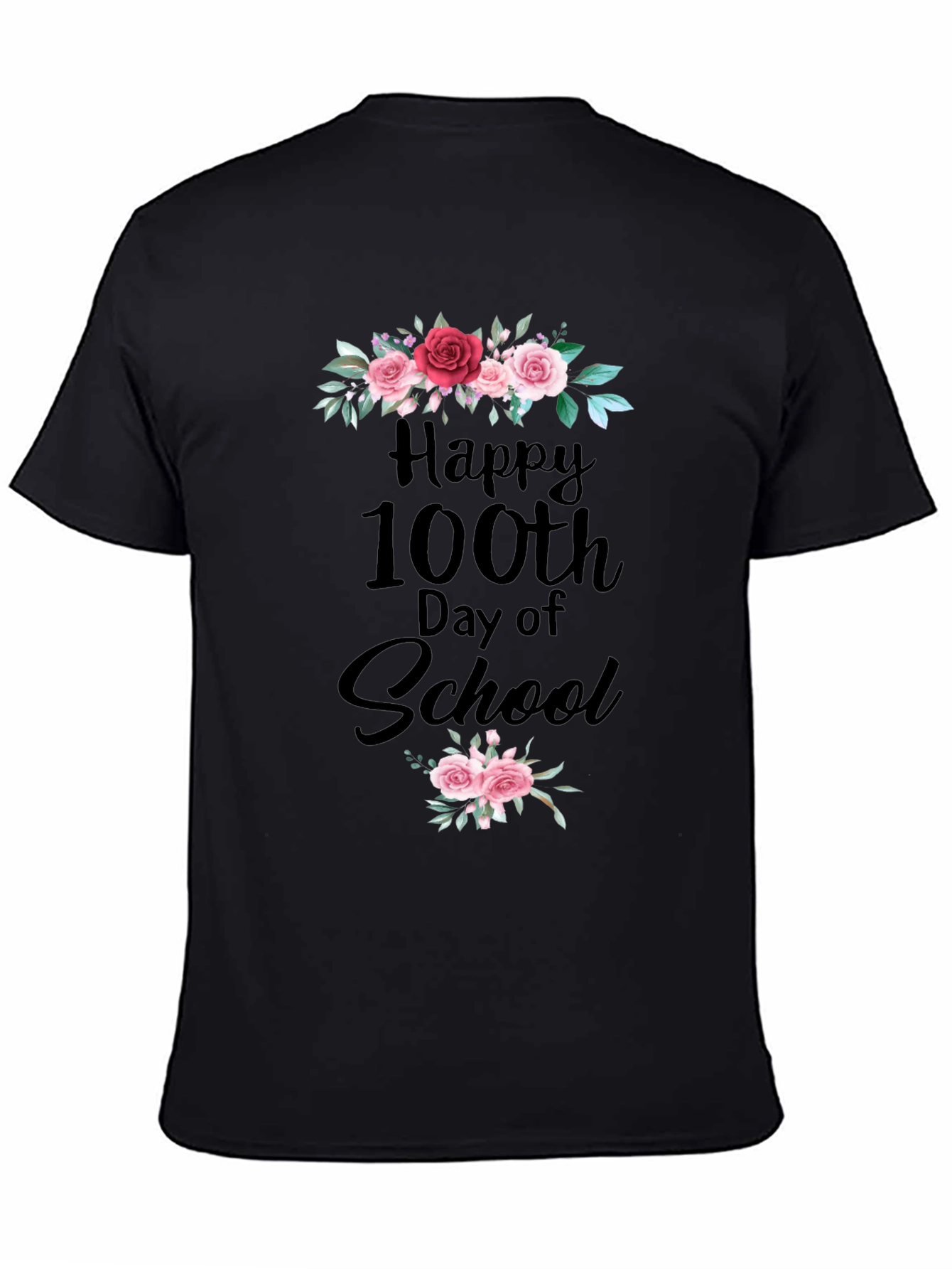 Happy 100th Day of School Floral T-Shirt