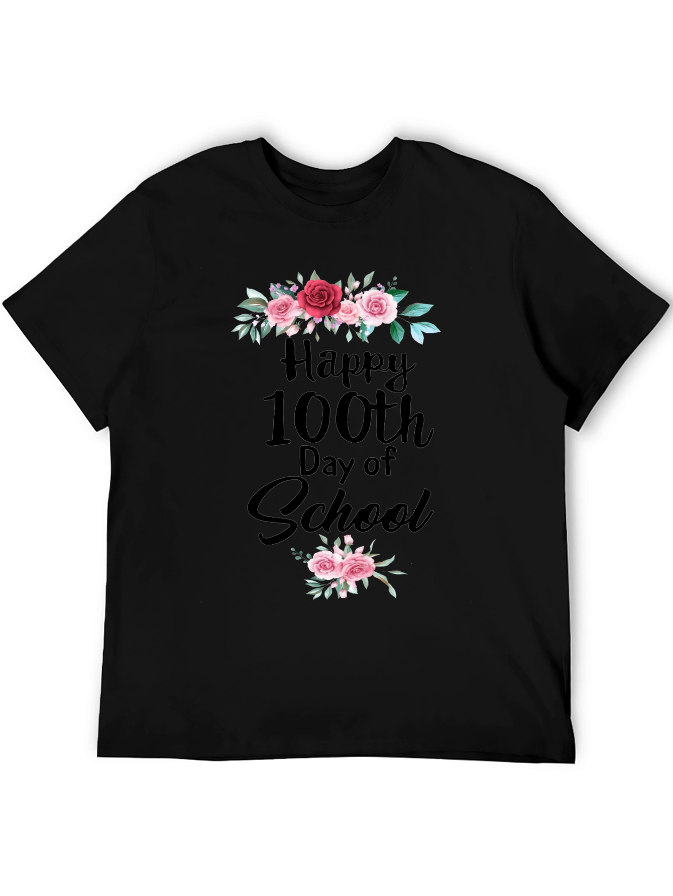 Happy 100th Day of School Floral T-Shirt