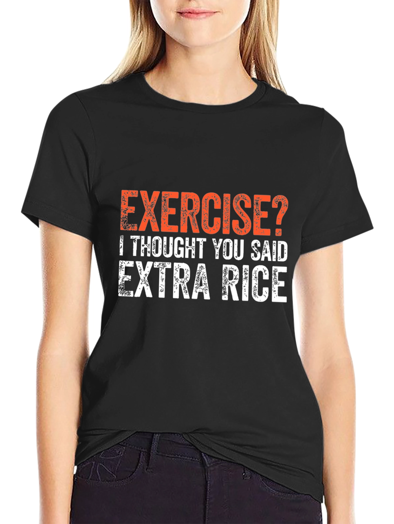 Funny Exercise? Extra Rice Mens T-Shirt