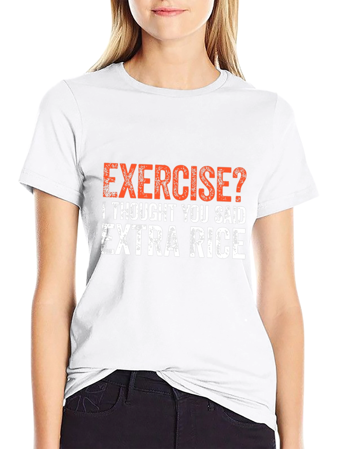Funny Exercise? Extra Rice Mens T-Shirt