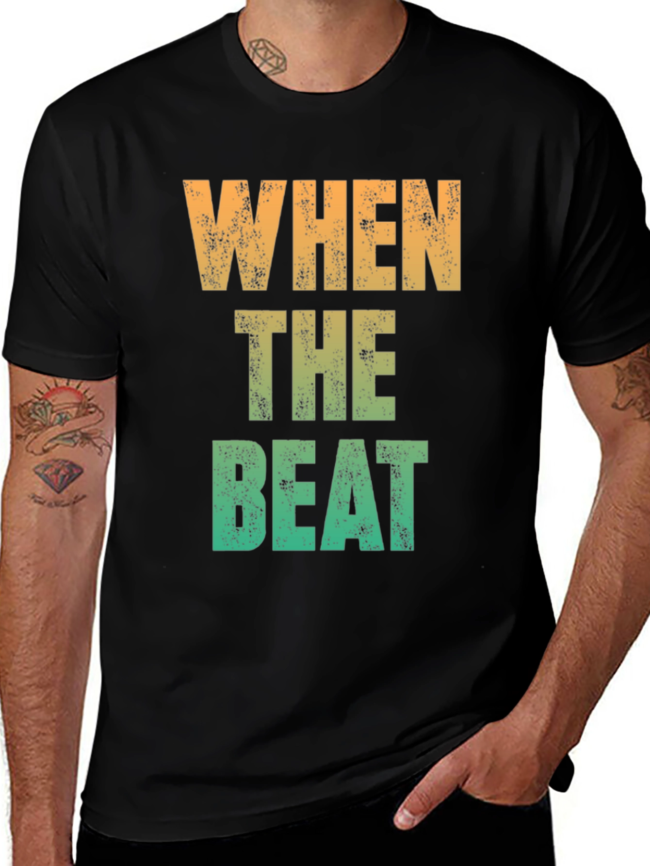 When The Beat Drops Graphic Tee - Cotton Blend