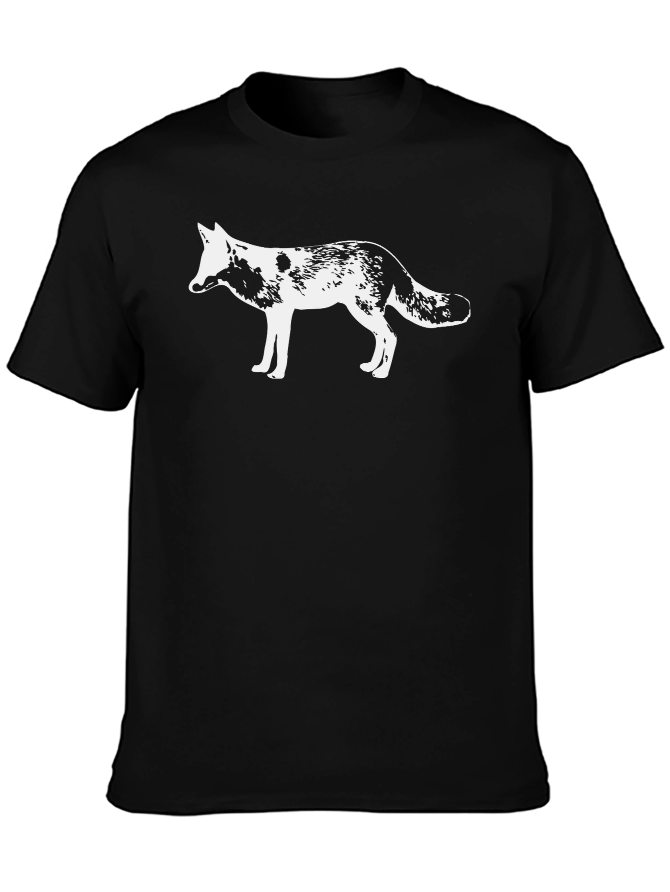 Fox Graphic Black T-Shirt - Unisex Crew Neck Tee