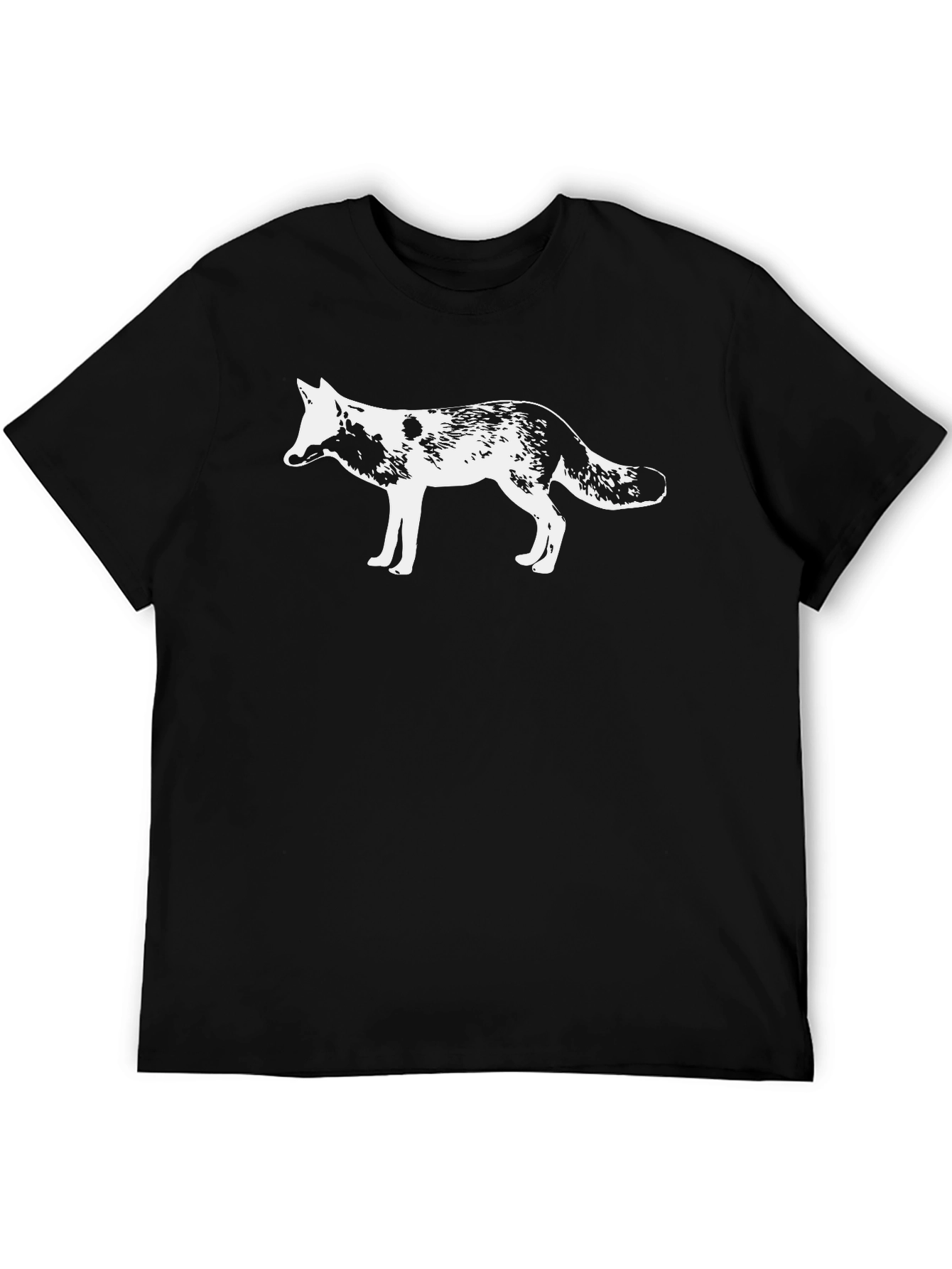 Fox Graphic Black T-Shirt - Unisex Crew Neck Tee