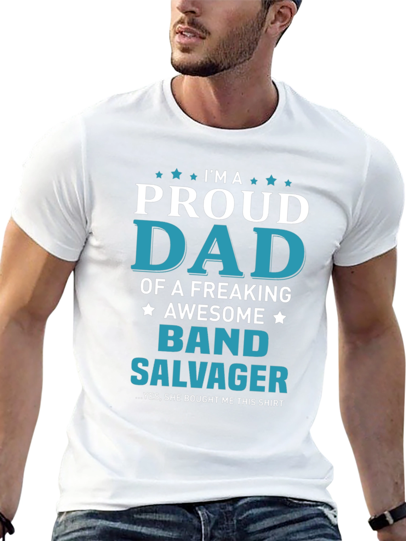 Proud Dad Band Salvager Graphic T-Shirt