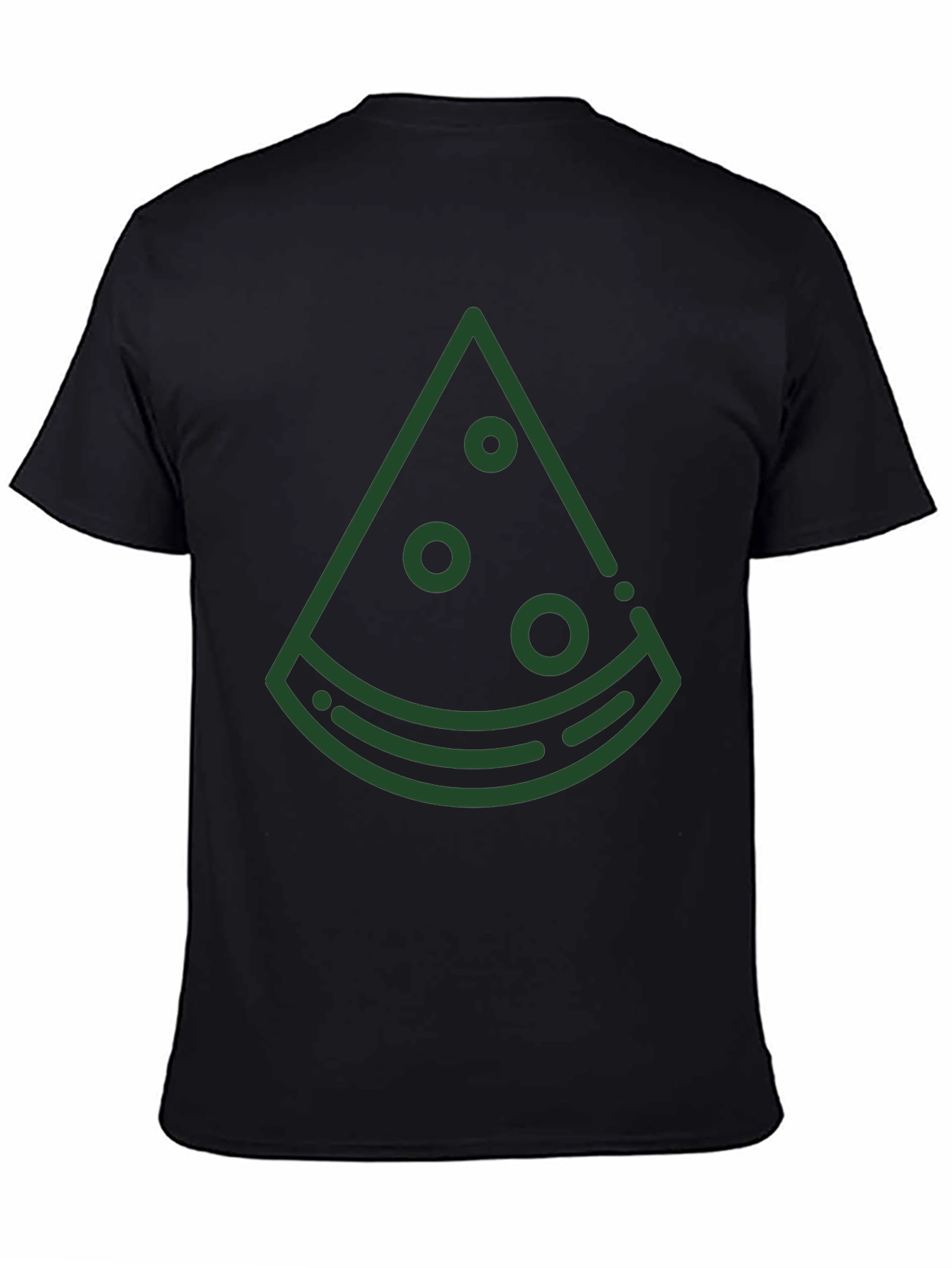 Mens Black T-Shirt with Green Watermelon Graphic