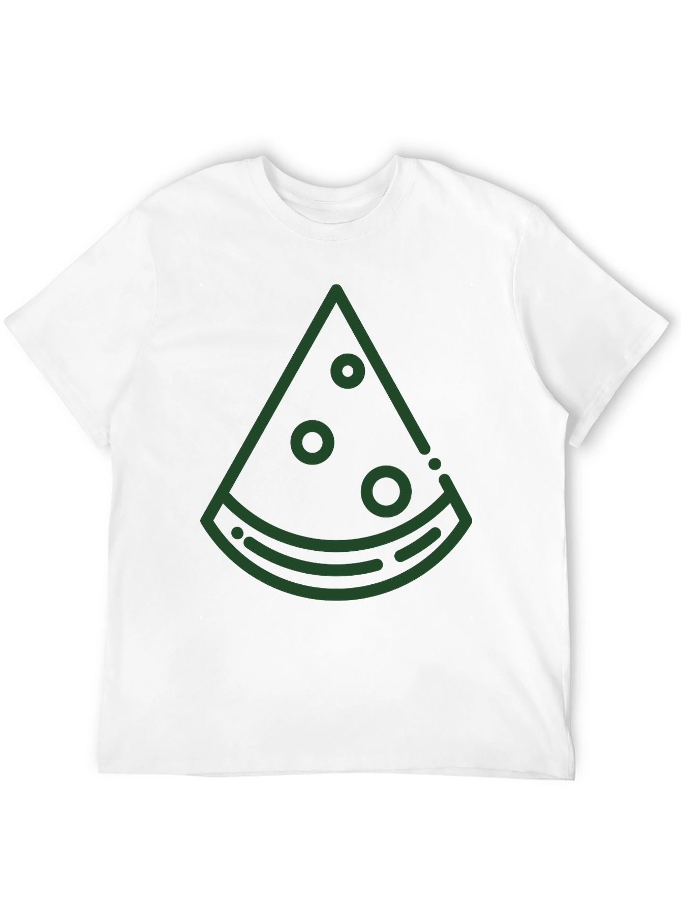 Mens Black T-Shirt with Green Watermelon Graphic