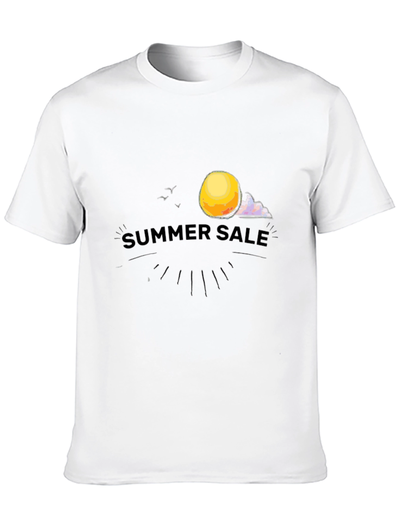 Summer Sale Graphic Tee - Black Cotton T-Shirt