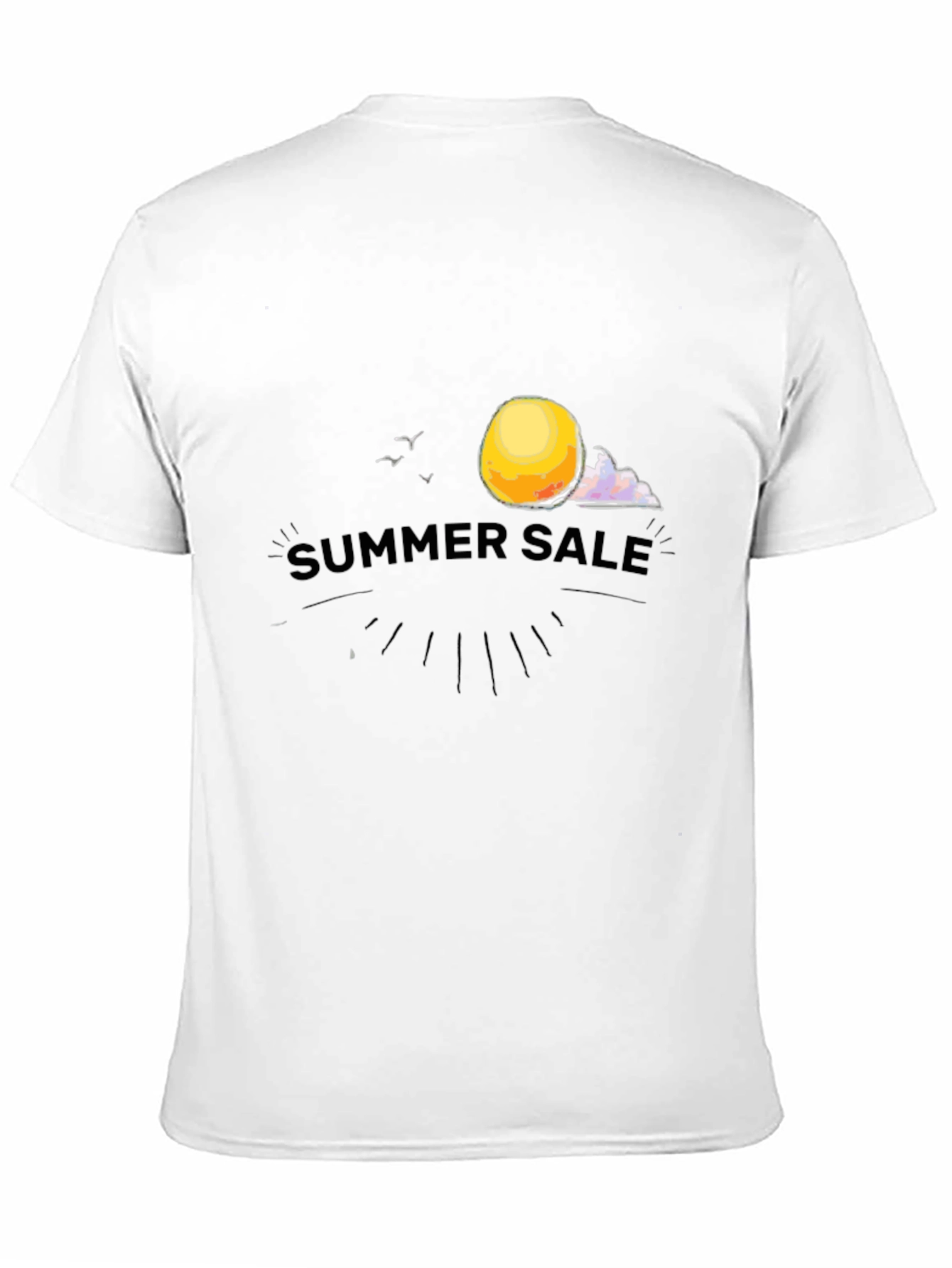 Summer Sale Graphic Tee - Black Cotton T-Shirt
