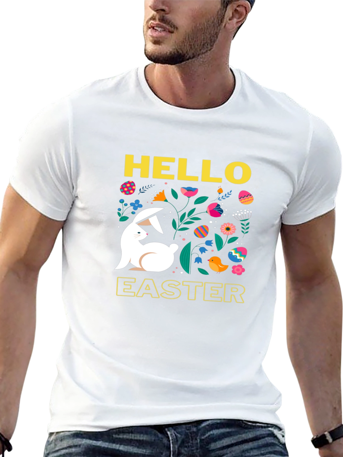 Hello Easter Bunny Graphic T-Shirt