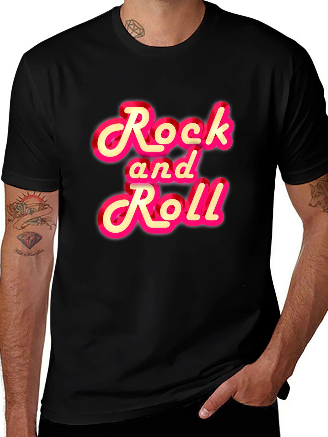 Rock and Roll Graphic Tee - Classic Style