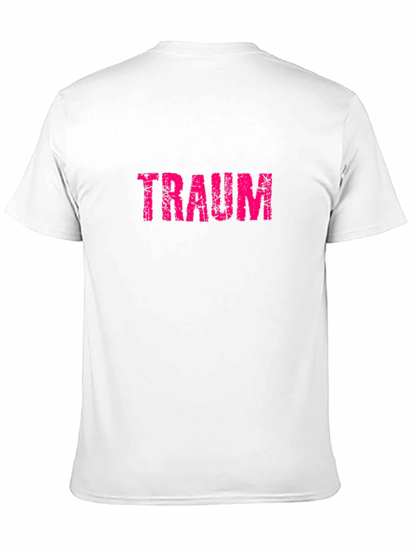 Traum Graphic Tee - Distressed Pink Print on Black