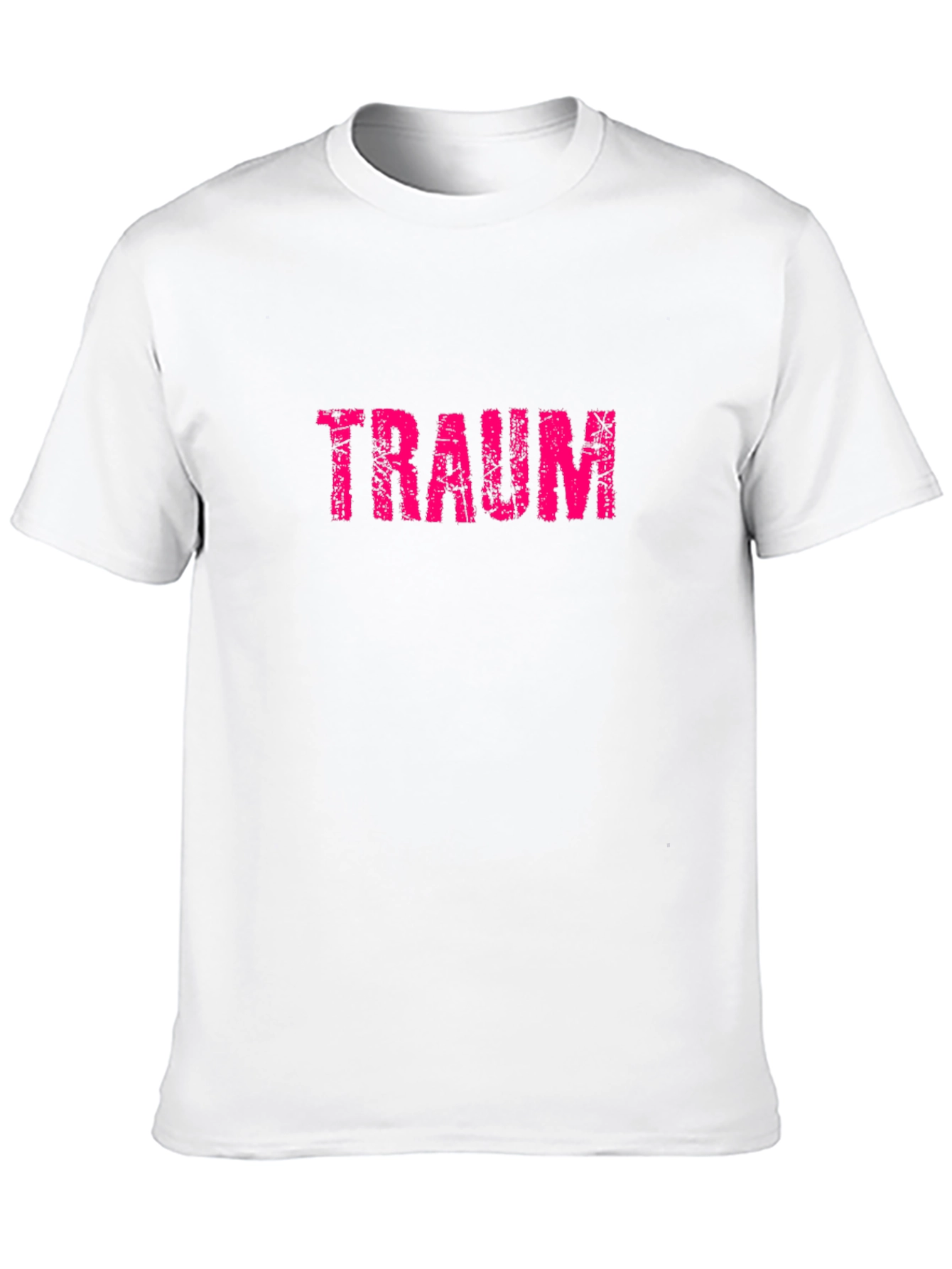 Traum Graphic Tee - Distressed Pink Print on Black