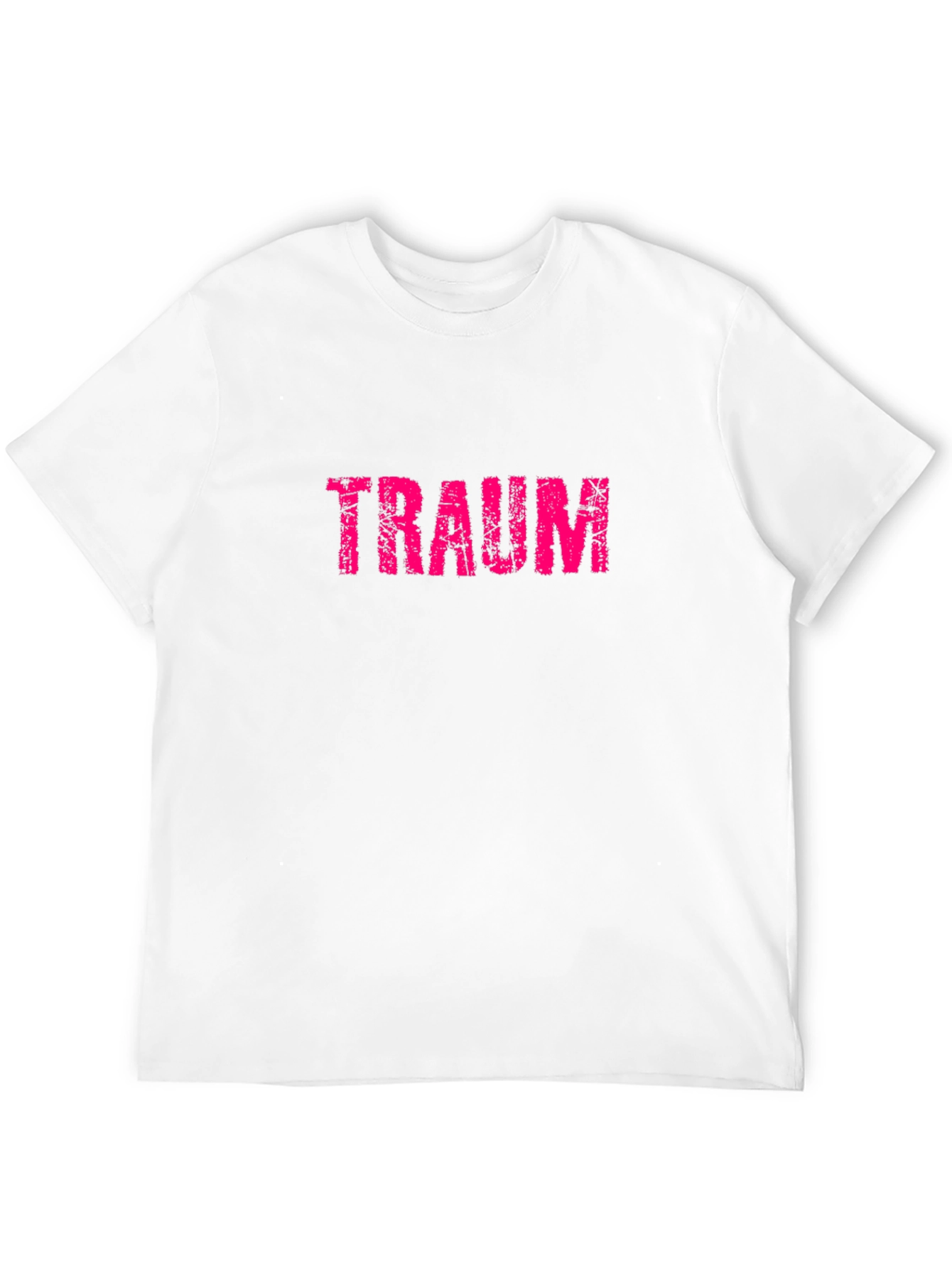 Traum Graphic Tee - Distressed Pink Print on Black