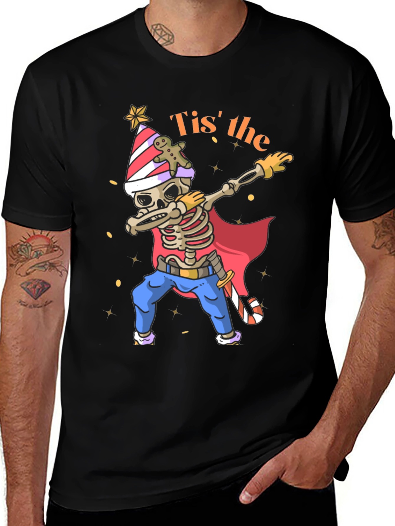 Tis the Season Skeleton Dabbing T-Shirt