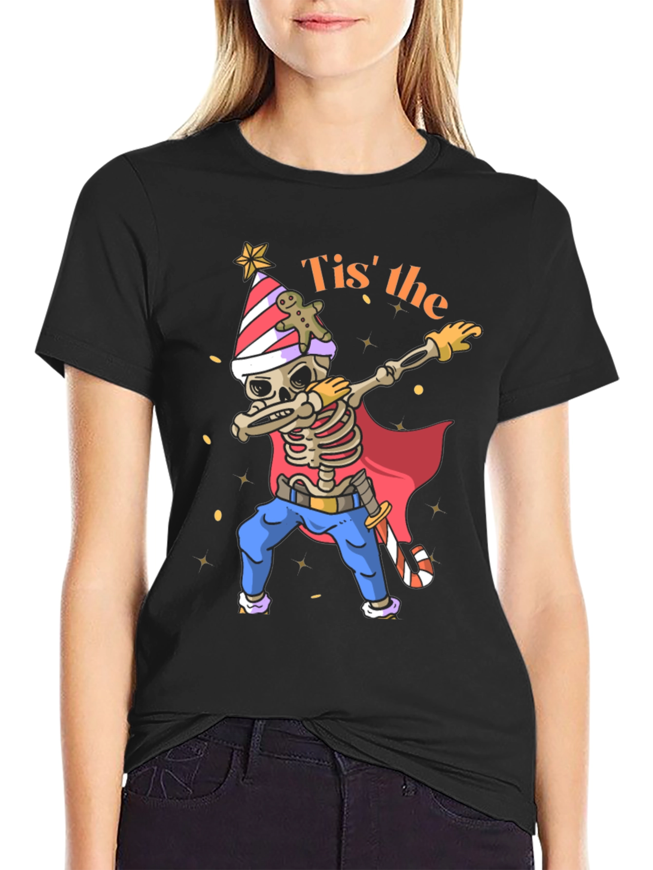 Tis the Season Skeleton Dabbing T-Shirt