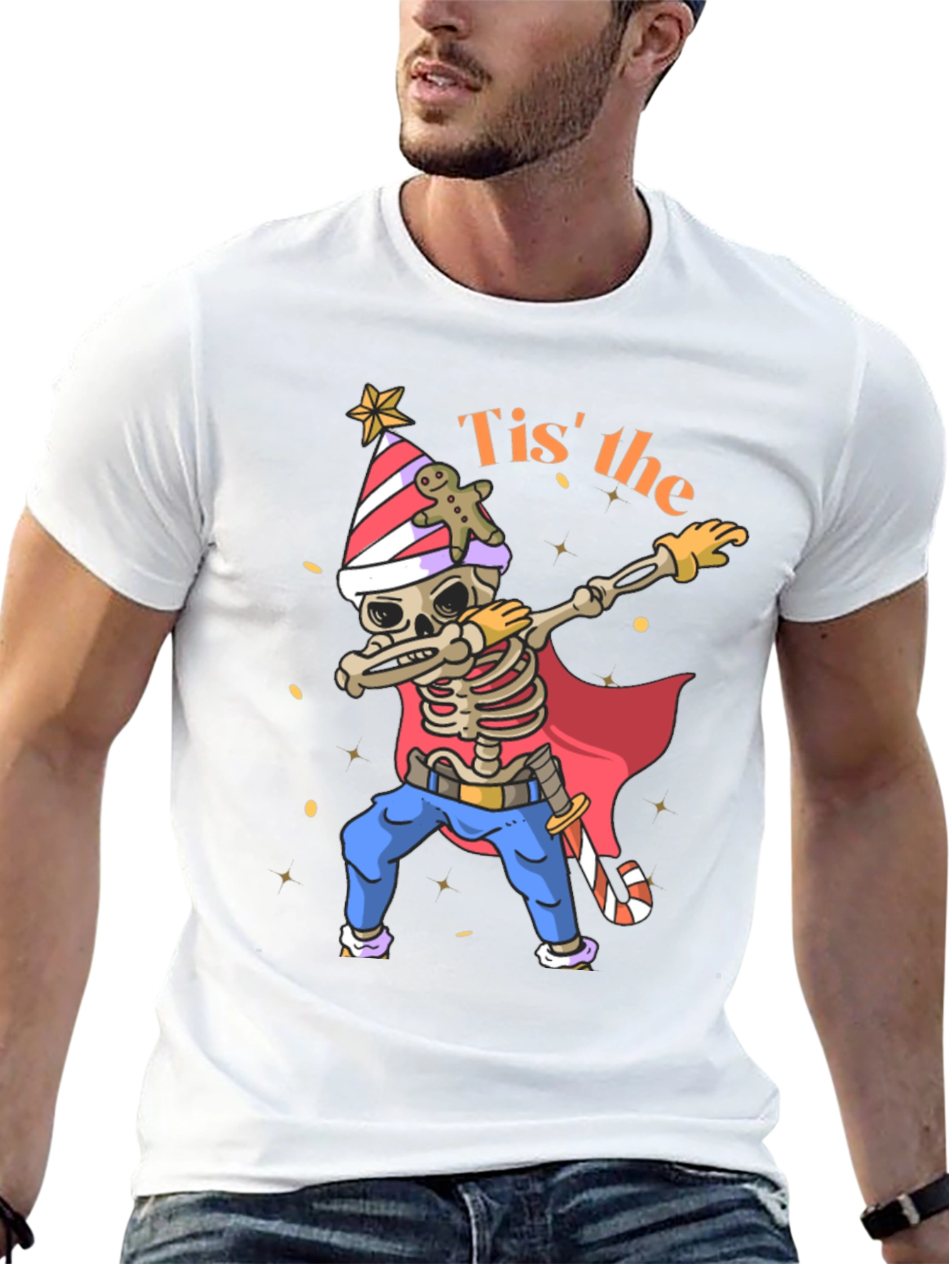 Tis the Season Skeleton Dabbing T-Shirt