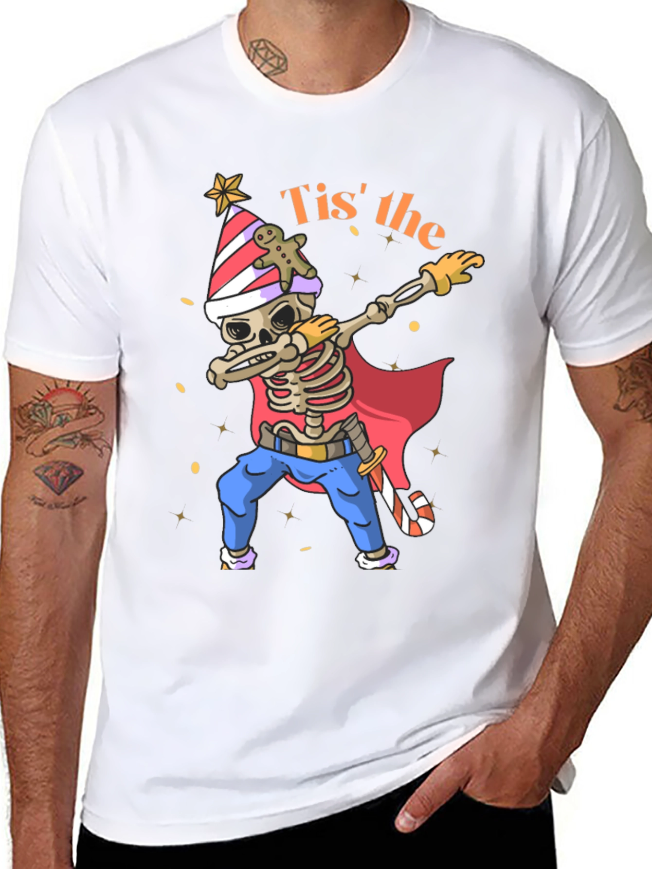Tis the Season Skeleton Dabbing T-Shirt