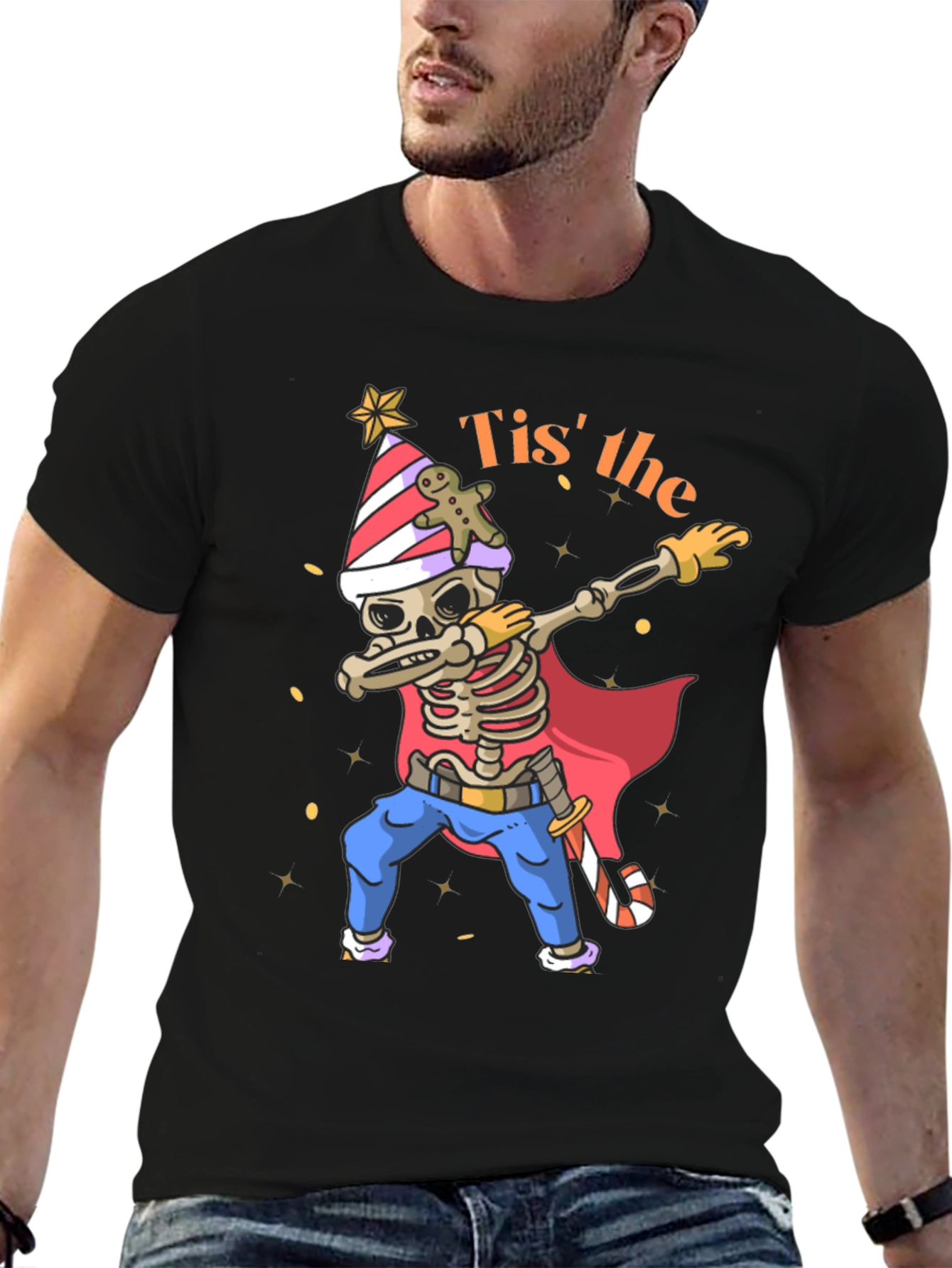 Tis the Season Skeleton Dabbing T-Shirt