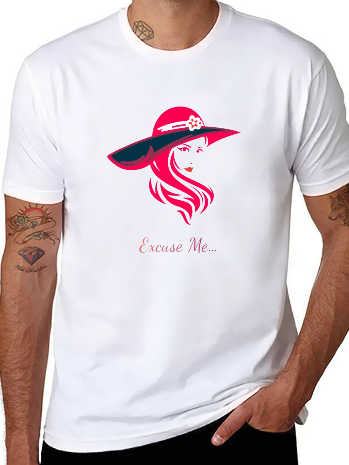 Excuse Me Graphic T-Shirt - Stylish Woman Design