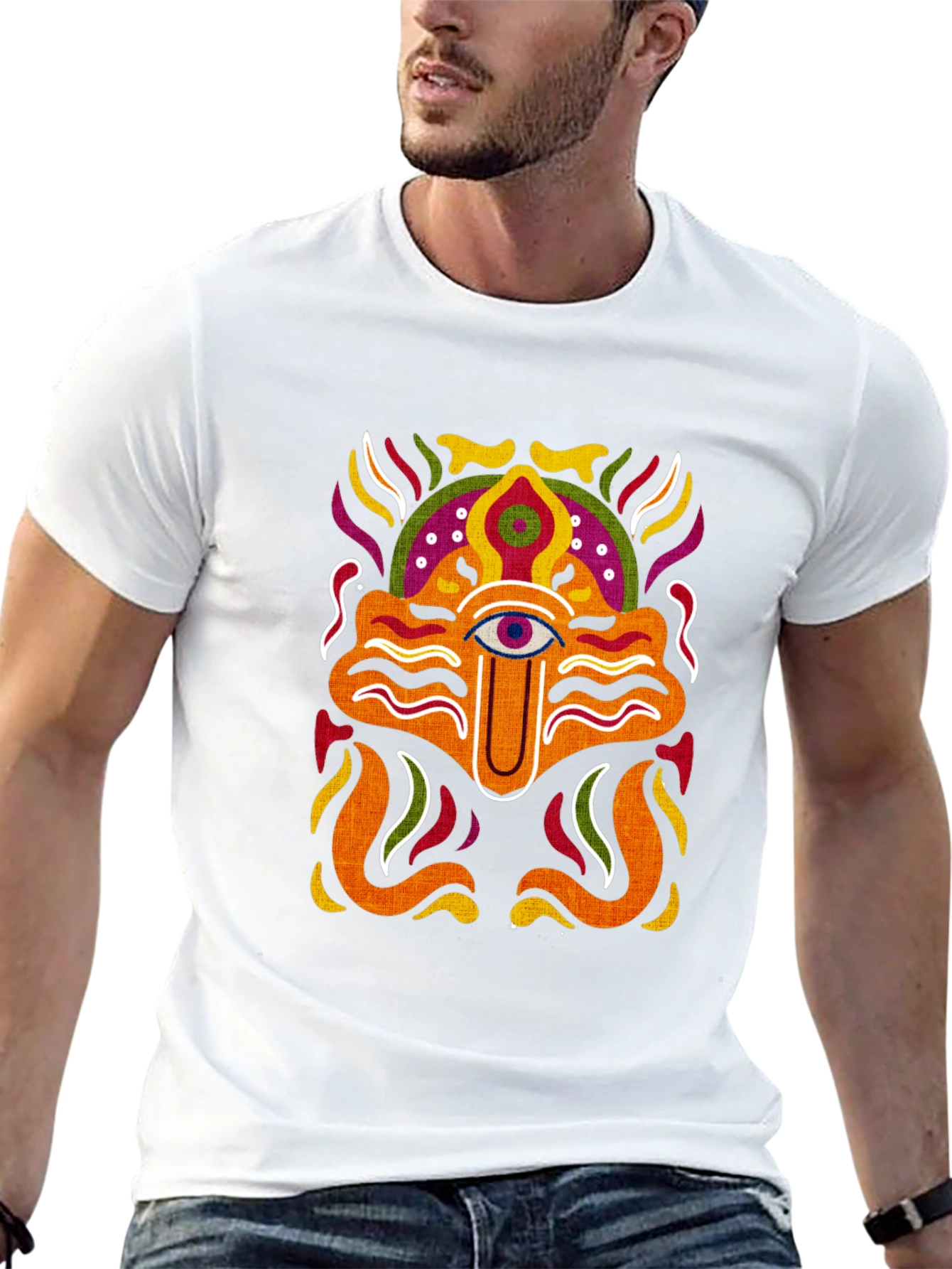 Eye-Catching Graphic Print Tee