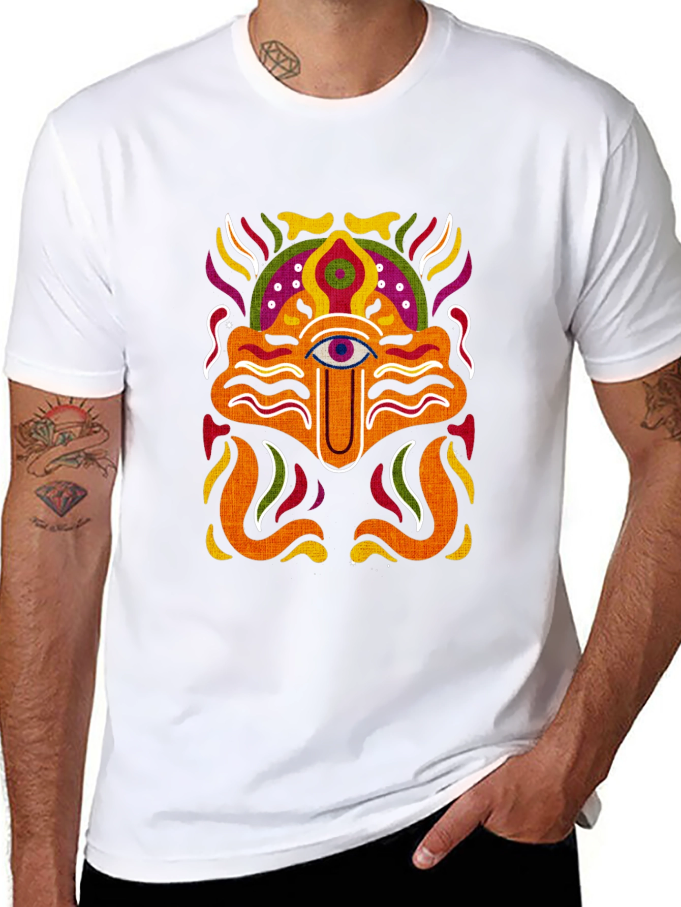 Eye-Catching Graphic Print Tee