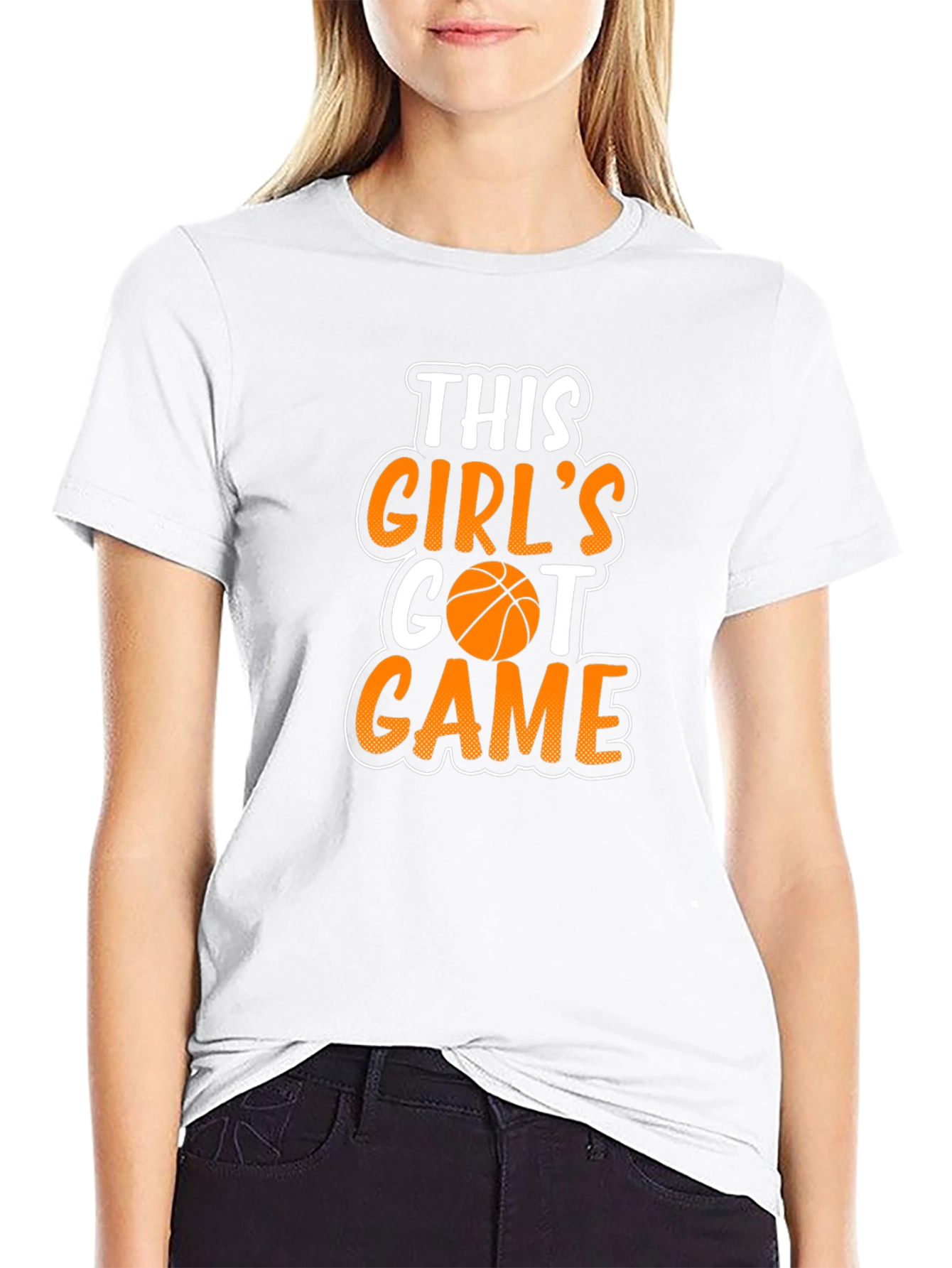 Girls Got Game Basketball Graphic T-Shirt