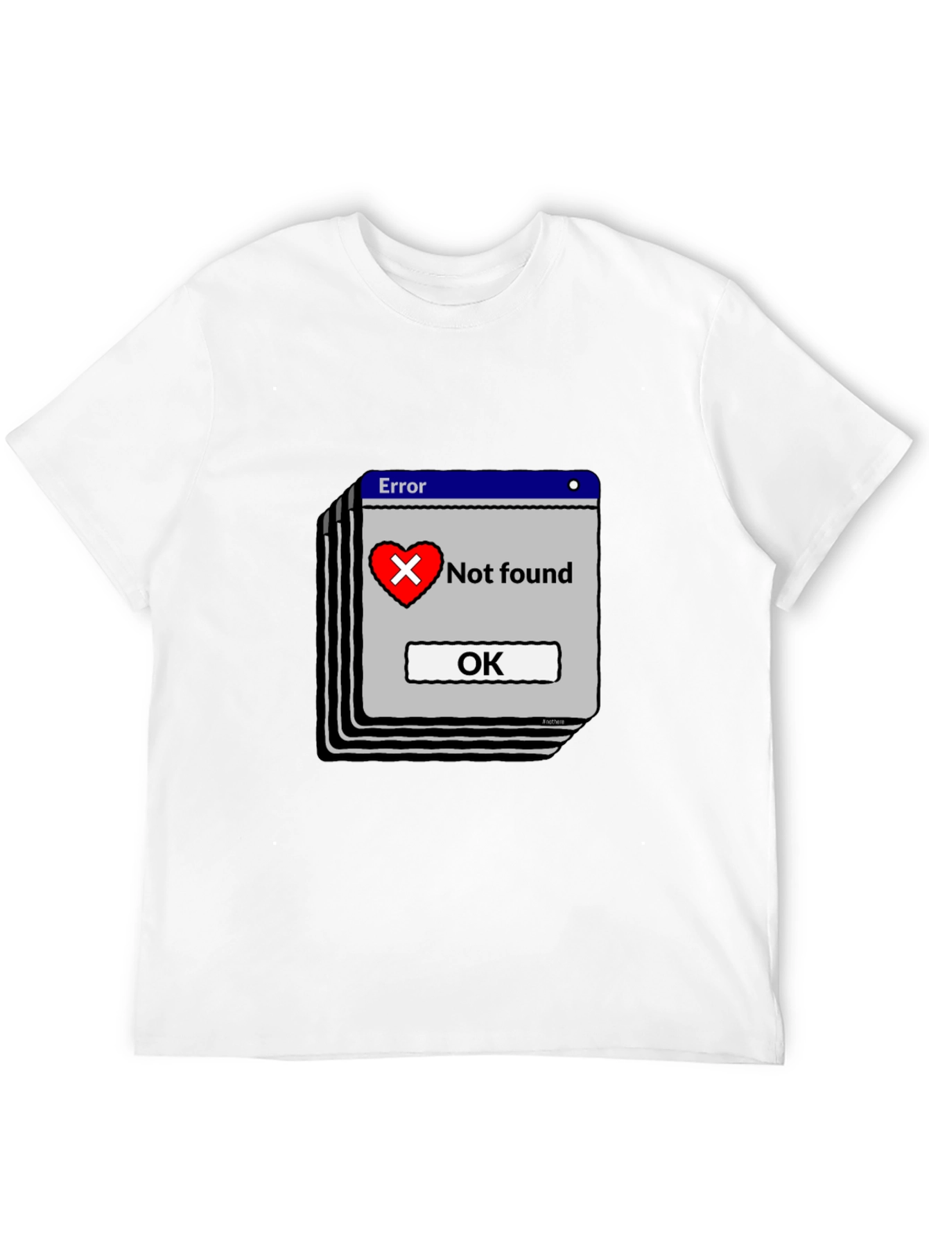 Error Heart Not Found Black T-Shirt