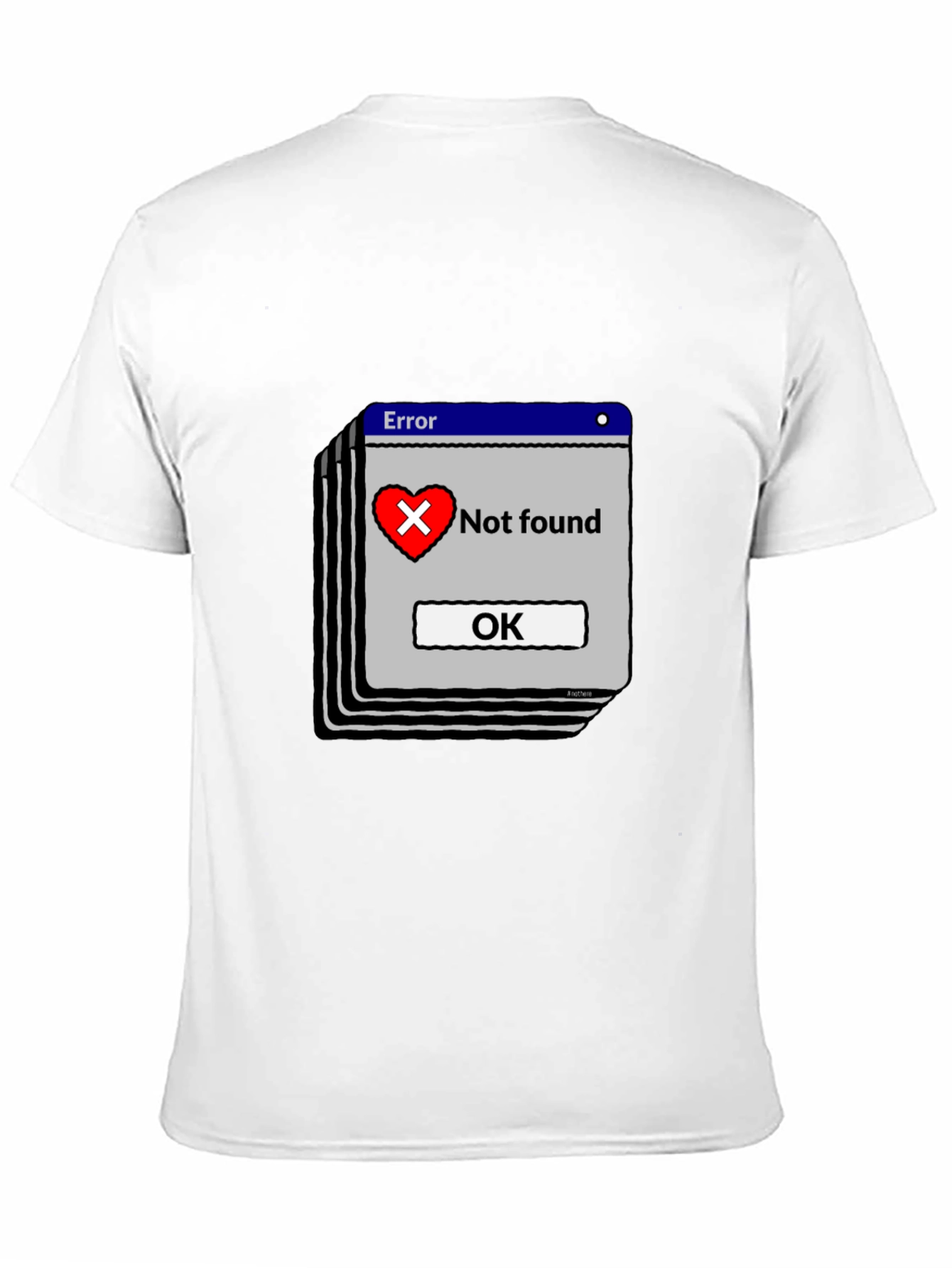 Error Heart Not Found Black T-Shirt