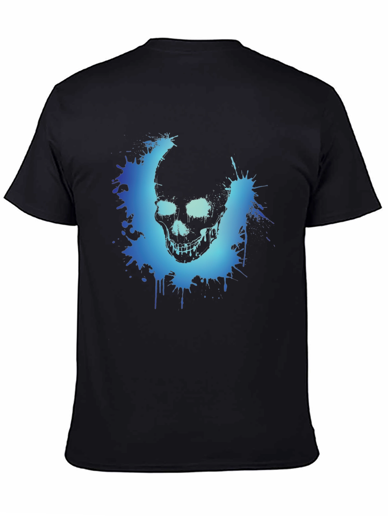 Mens Black Skull Graphic Tee