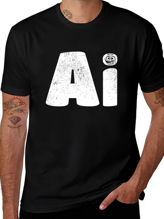 AI Emoji Graphic Black T-Shirt