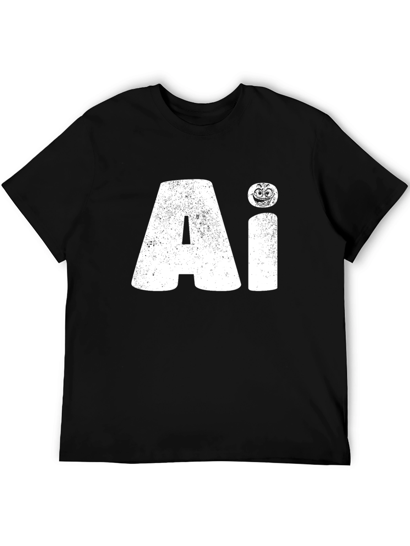 AI Emoji Graphic Black T-Shirt