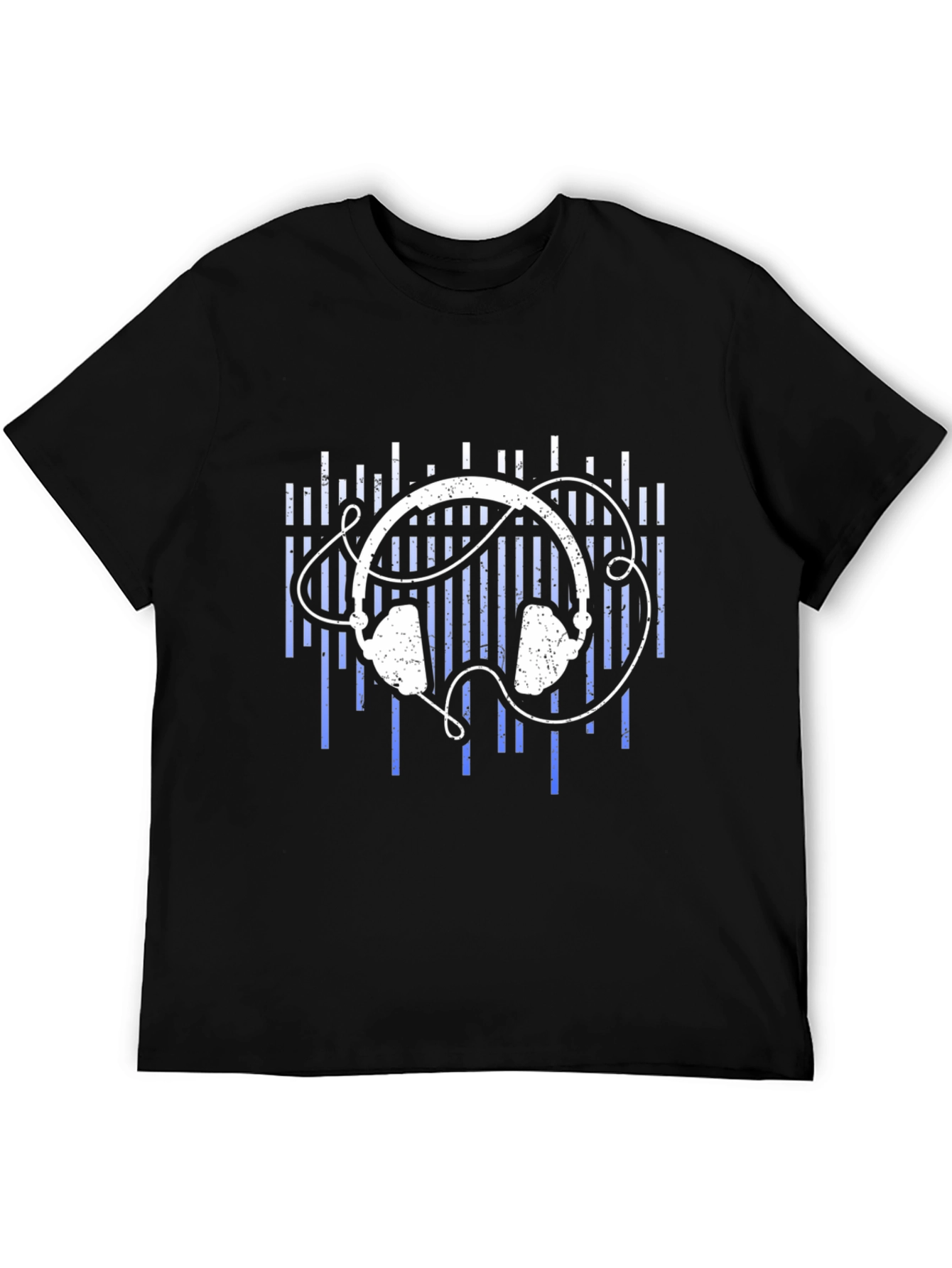 Headphones Graphic Tee - Black Music Lover T-Shirt