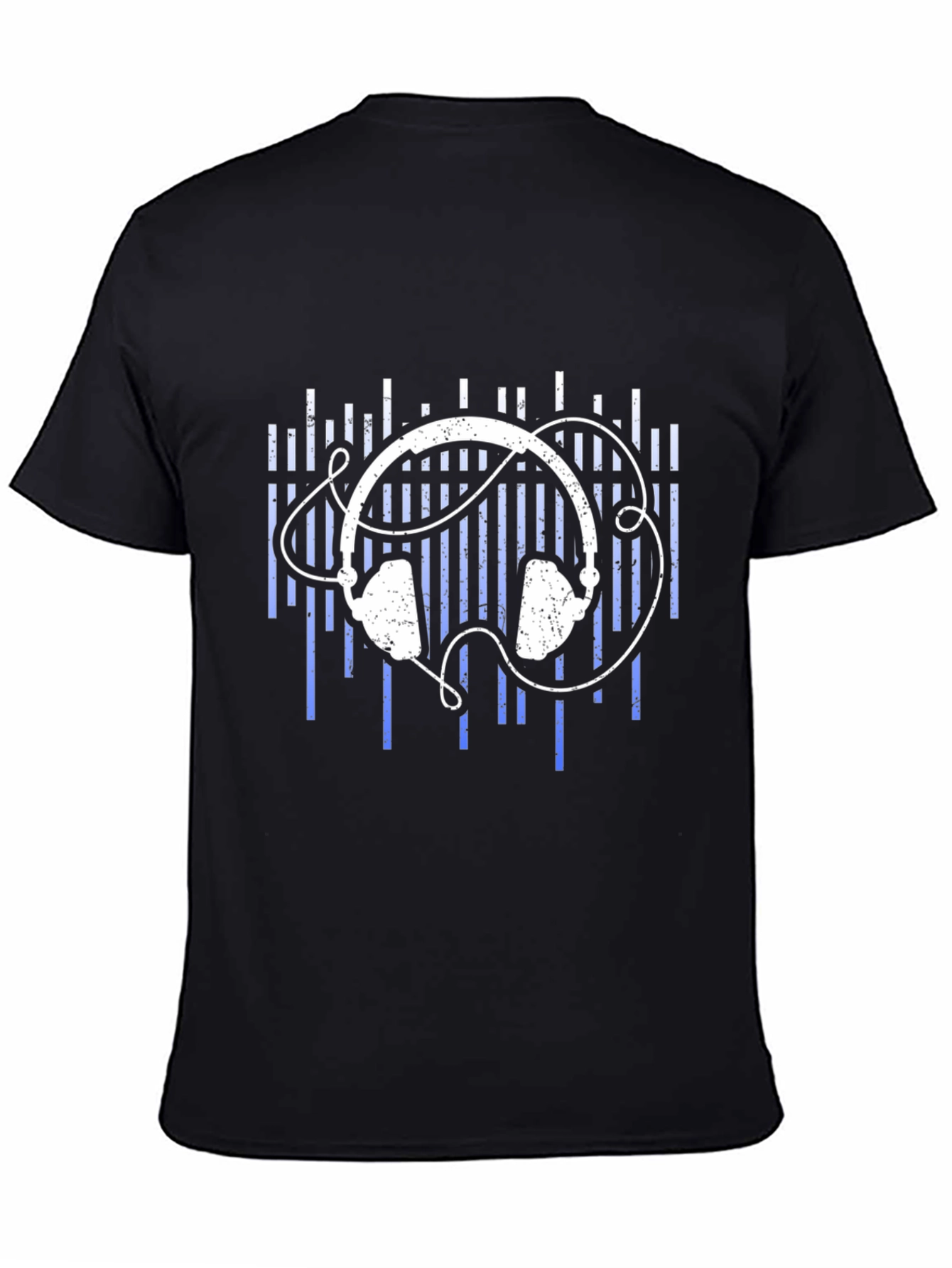 Headphones Graphic Tee - Black Music Lover T-Shirt