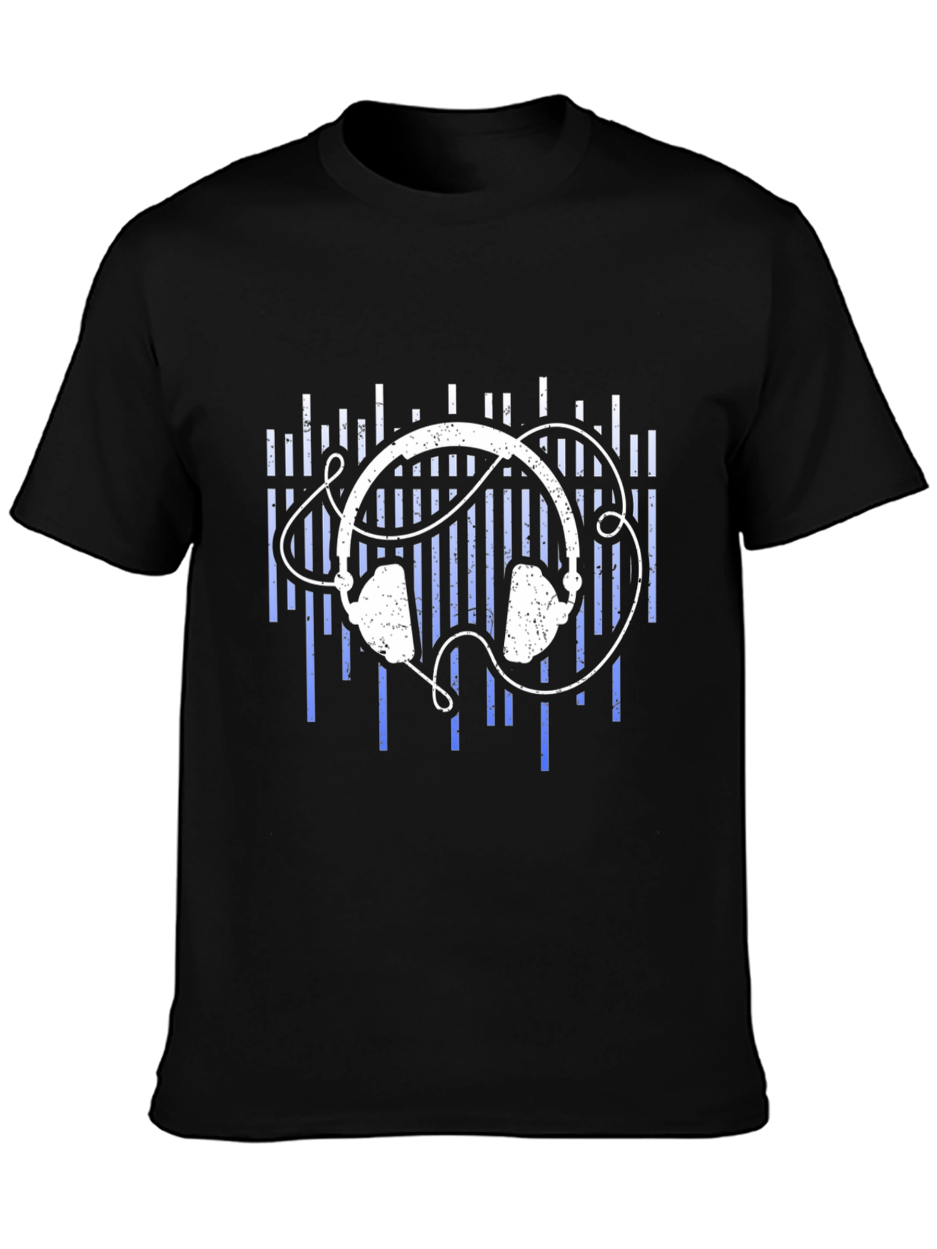 Headphones Graphic Tee - Black Music Lover T-Shirt