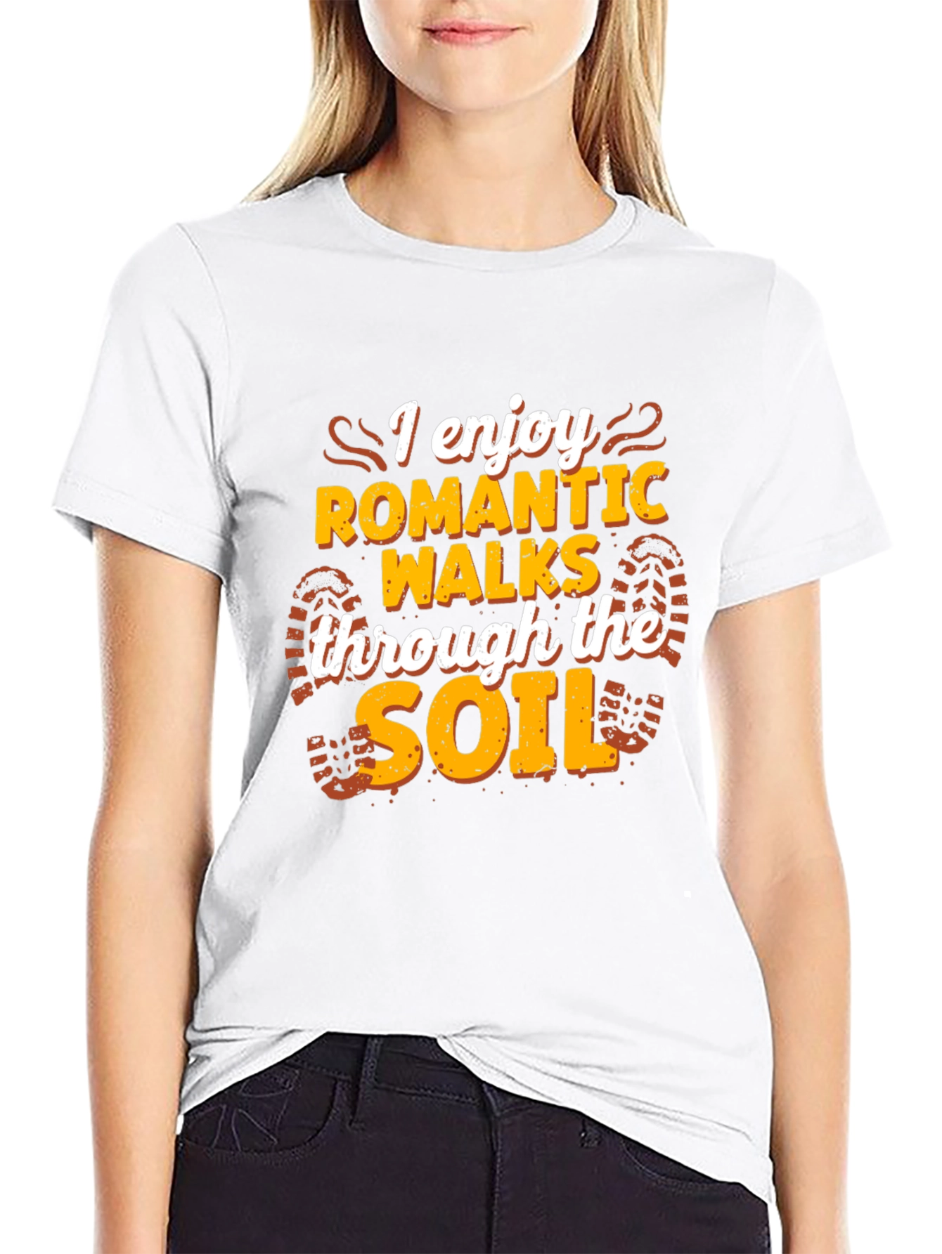 Romantic Walks Soil T-Shirt - Black Funny Hiking Tee