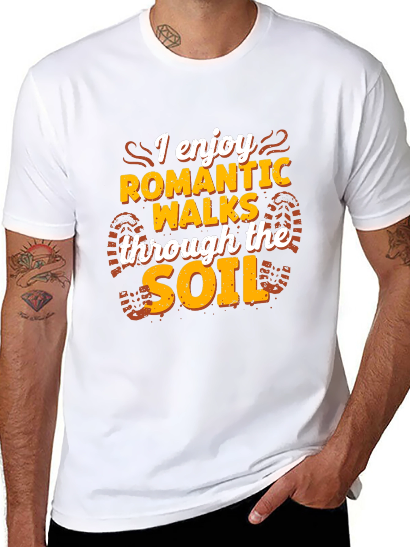 Romantic Walks Soil T-Shirt - Black Funny Hiking Tee