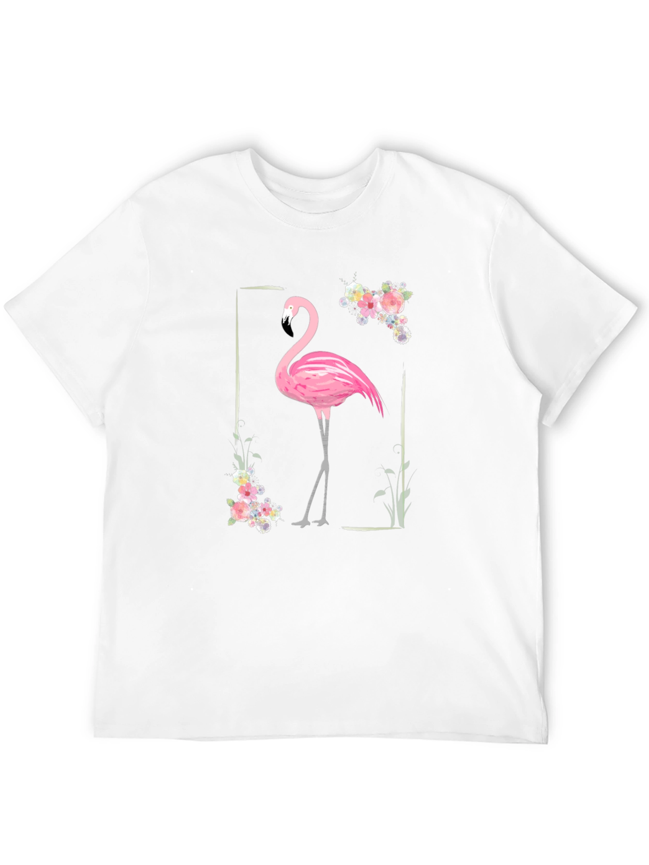 Black Flamingo Floral Graphic Tee