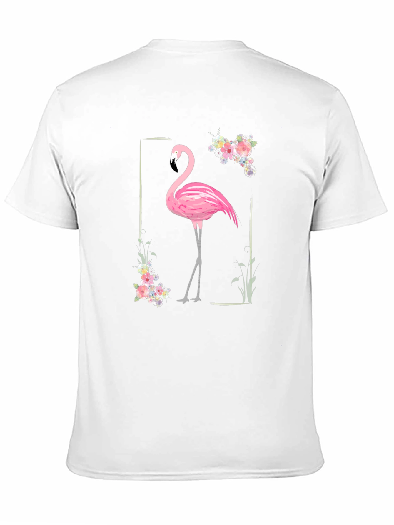 Black Flamingo Floral Graphic Tee