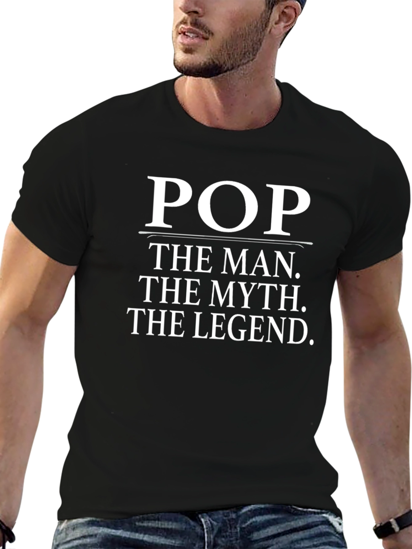 Pop the Man Myth Legend Graphic Tee