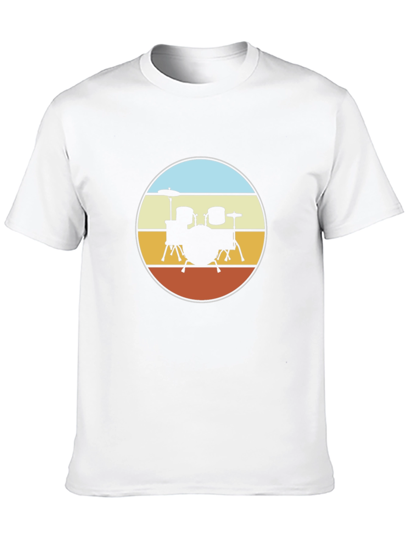 Retro Drum Set T-Shirt - Black