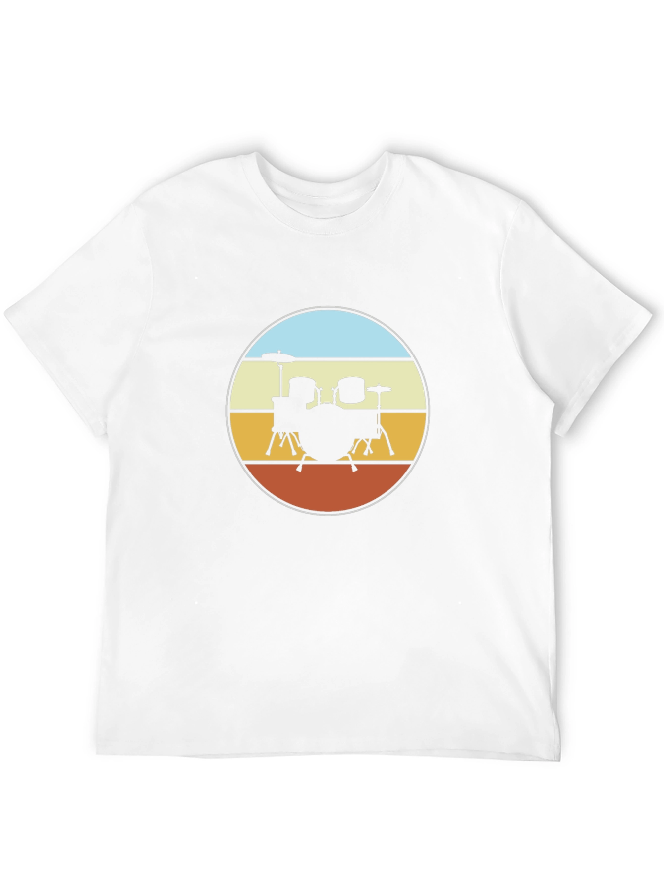 Retro Drum Set T-Shirt - Black