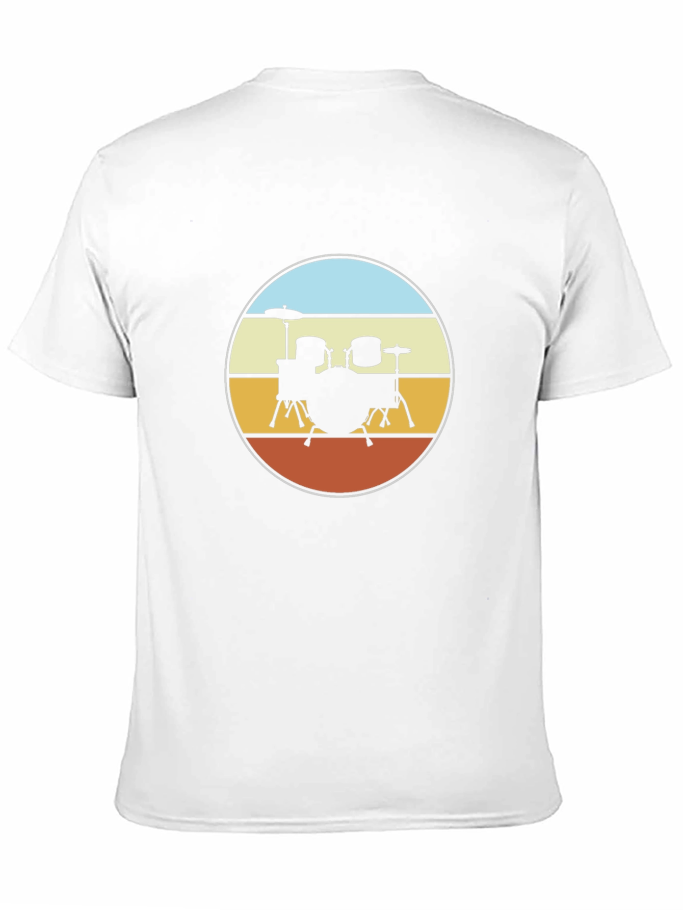 Retro Drum Set T-Shirt - Black