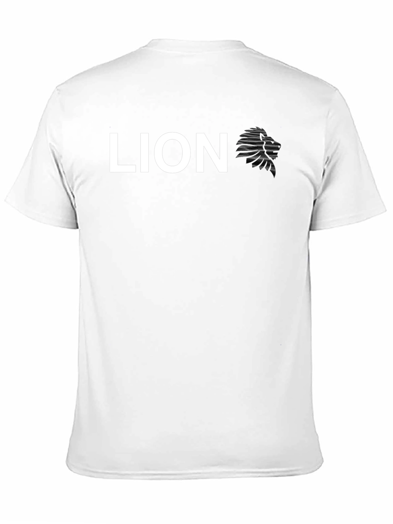 Lion Graphic Tee - Black Cotton Blend
