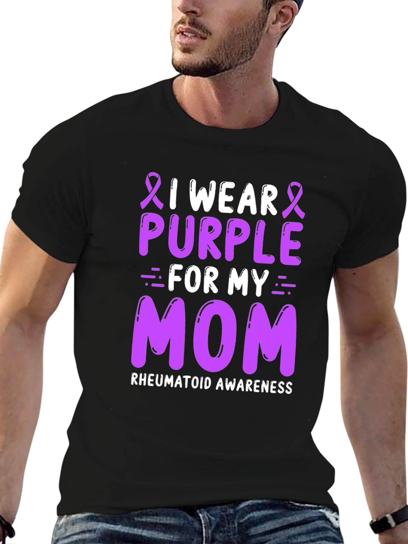 Purple Ribbon Mom Awareness T-Shirt